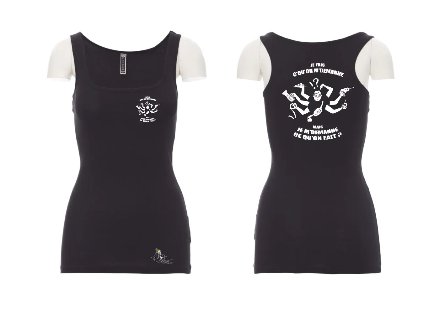 Débardeur Femme - J'fais c’qu’on m’demande… mais je m’demande c’qu’on fait® – Image 3