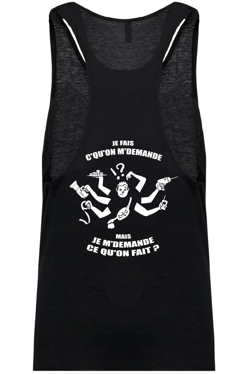 Débardeur Homme - J'fais c’qu’on m’demande… mais je m’demande c’qu’on fait® – Image 2