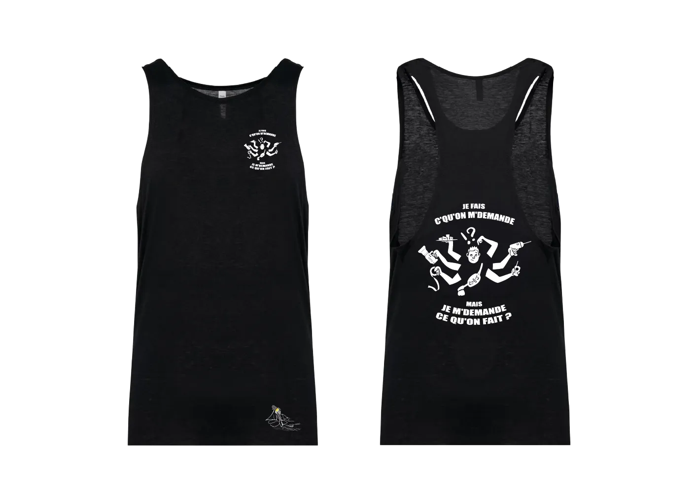 Débardeur Homme - J'fais c’qu’on m’demande… mais je m’demande c’qu’on fait® – Image 3