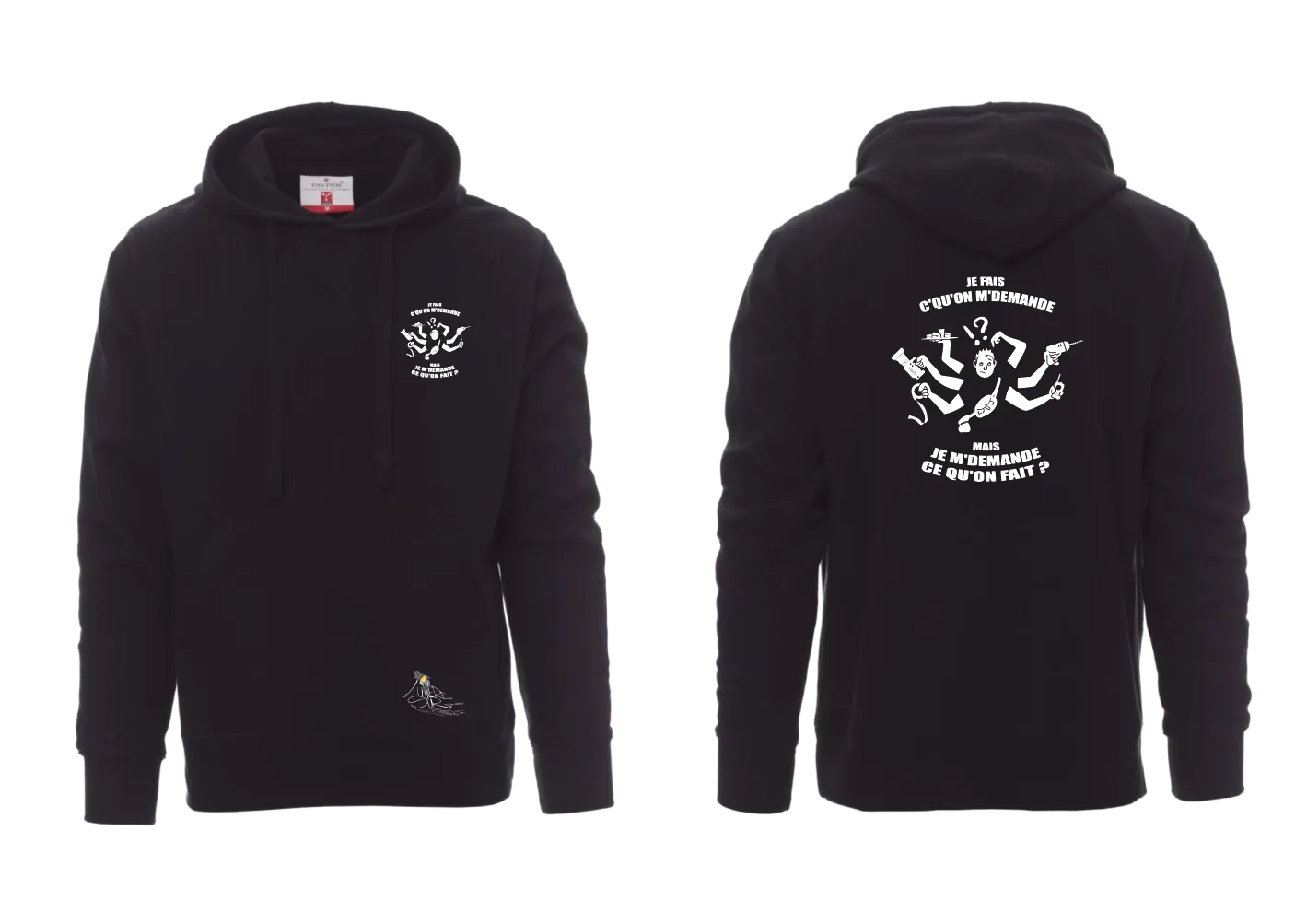 Sweat Mixte - J'fais c’qu’on m’demande… mais je m’demande c’qu’on fait® – Image 3