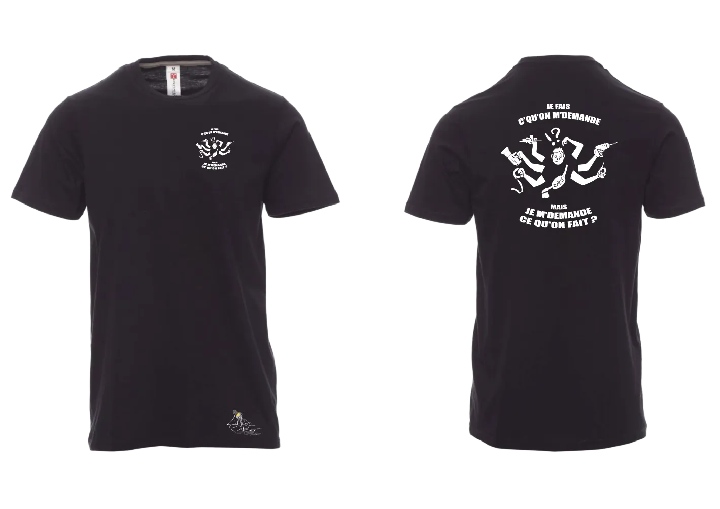 T-shirt Homme - J'fais c’qu’on m’demande… mais je m’demande c’qu’on fait® – Image 3